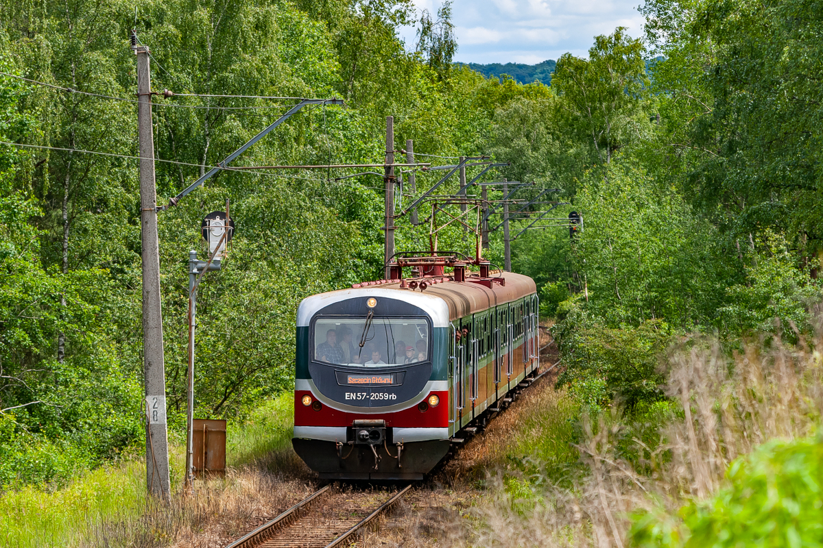 EN57-2059: Szczecin Port Centralny - Dziewoklicz